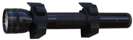 Quick Fist Rubber Clamp - 1 Inch to 2-1:4 Inch Clamping Diameter (Set of 2) - flashlight clamped to a truck