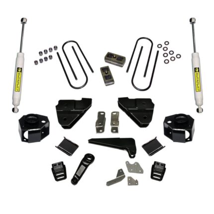 SuperLift 4" Lift Kit For 2013-2018 Dodge Ram 3500 4WD - with Front Shock Brackets and Superide Rear Shocks