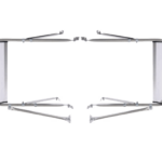 K Source 2 Universal Stainless Towing Automotive Side View Mirrors 6.5" x 16" 2xH3641