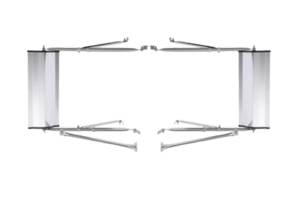 K Source 2 Universal Stainless Towing Automotive Side View Mirrors 6.5" x 16" 2xH3641
