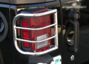Steelcraft Black Wrangler Taillight Guards 07-18 Jeep Wrangler (Wrap-Around) - 32200 