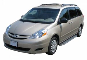 Steelcraft STX100 Running Boards Black With Stainless Steel Trim 05-10 Toyota Sienna - 134100 