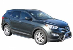 Steelcraft STX100 Running Boards Black/Stainless Trim 13-16 Hyundai Santa Fe Sport - 170700 