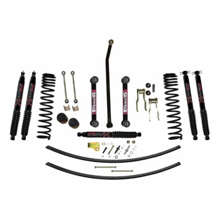 Skyjacker 4.5" Springs Lift Kit Black MAX Shocks for 84-01 Cherokee XJ - JC451KBLT
