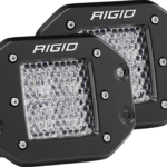 RIGID Diffused Flush Mount Black Pair D-Series Pro - 212513