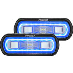 RIGID SR-L Series Off-Road Spreader Pod 3 Wire Surface Mount with Blue Halo Pair - 53121