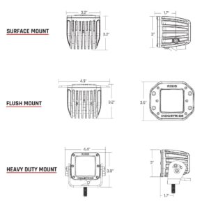 RIGID Spot E-Mark Surface Mount Pair D-Series Pro