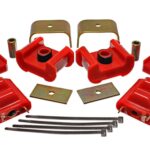 Energy Suspension Motor And Trans Mount Set Red for 1977-1978 GMC K25 3.1124R
