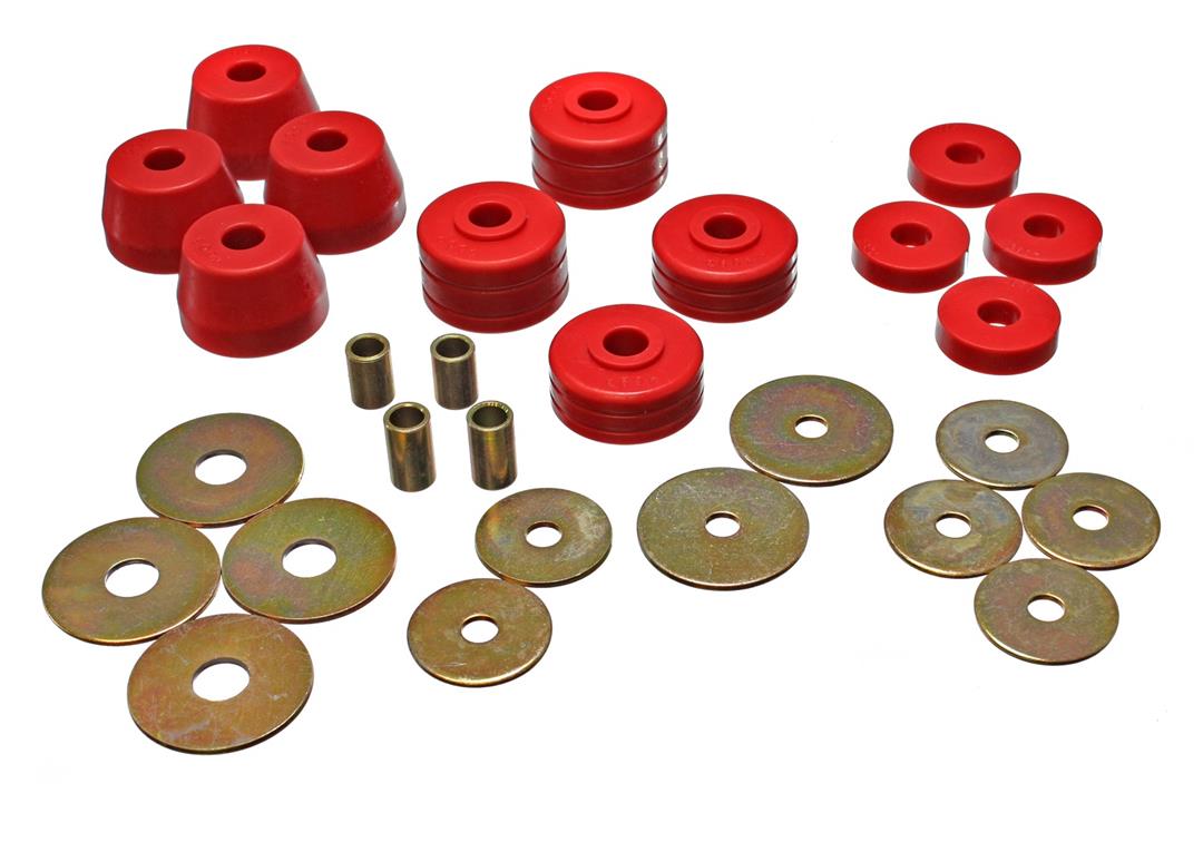Energy Suspension Body Mount Bushings Red for 1975-1980 Dodge W300 5.4101R Energy Suspension Body Mount Bushings Red for 1975-1980 Dodge W300 5.4101R