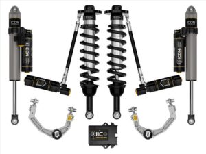 ICON Stage 5 2.75-3.5 Front Coilovers and Rear Lift Shocks with Billet UCAs for 2021-2023 Ford F-150 4WD_K93135