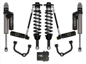 ICON Stage 5 2.75-3.5 Front Coilovers and Rear Lift Shocks with Tubular UCAs for 2021-2023 Ford F-150 4WD_K93135T