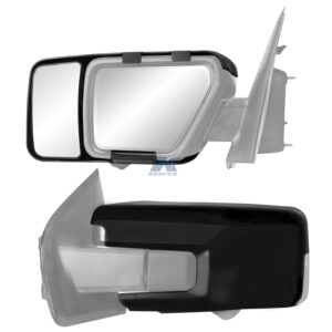 K-Source 81860 Snap & Zap Clip-On Towing Mirror Set for 2021-2024 Ford F-150 - Driver & Passenger Side