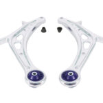 SuperPro Alloy Front Lower Control Arm Set for 2015-2018 Subaru WRX & WRX STI - Enhanced Positive Caster - ALOY0017K