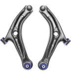 SuperPro Front Lower Control Arm Set with SuperPro Bushings for 2011 Mazda 2 Sport & 2014 Ford Fiesta S - TRC1068
