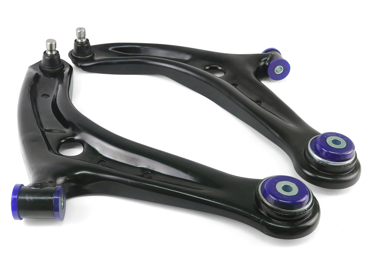 SuperPro Front Lower Control Arm Set with SuperPro Bushings for 2011 Ford Fiesta S & Mazda 2 Sport - TRC1069 SuperPro Front Lower Control Arm Set with SuperPro Bushings for 2011 Ford Fiesta S & Mazda 2 Sport - TRC1069