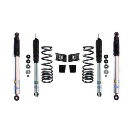 ICON-Bilstein 2.5 Front Shocks-Dual Rate Coil Springs and 5100 0-1 Rear Lift Shocks for 2003-2010 Dodge Ram 2500-3500 4WD