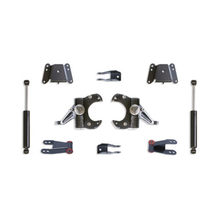 MaxTrac 2.5"/4" Lowering Kit for 1973-1987 C10 2WD with 1" Thick Rotors-KS331134L