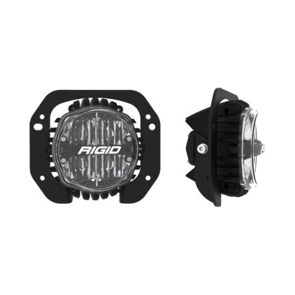 RIGID Jeep JL/Gladiator Bumper Fog Mount Kit For 18-2023 Jeep JL Rubicon/Gladiator 1 Piece Plastic With 360-Series 4.0 Inch SAE Yellow Lights - 37107