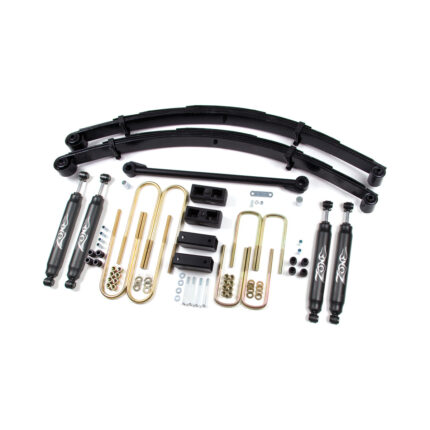 Zone Offroad 4" Leaf Springs Lift Kit 1999 Ford F250/F350 4WD